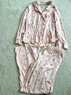 kathy ireland Pink and gray Pajama Set